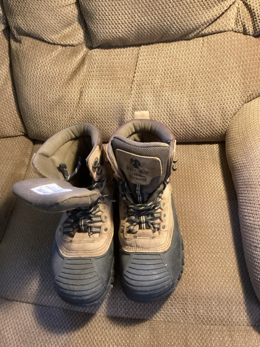 Rocky Men’s Tan and Black Hiking Boots